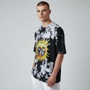 NWOT Sublime Black & White Acid Wash Short Sleeve Unisex Graphic Band Tee Shirt